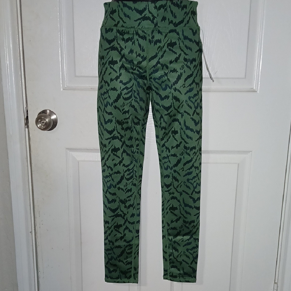 Zella Girls Forest Green and Black Activewear Leggings